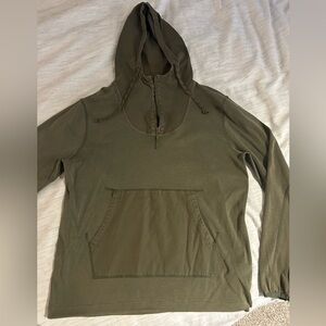Wallace & Barnes Forest Green quarter zip hoodie